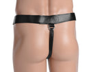 Ryder Adjustable Wide Band Strap-On Harness showcasing adjustable straps and metal O-ring for secure fit.