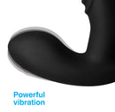 Alpha-Pro 7X P-Thump Tapping Prostate Stimulator Black showcasing powerful vibration features.