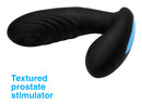 Alpha-Pro 7X P-Thump Tapping Prostate Stimulator Black with textured design for enhanced pleasure.