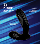 Alpha-Pro 7X P-Thump Tapping Prostate Stimulator Black design with unique tapping technology and vibrating taint stimulator.