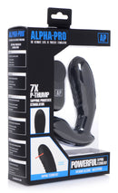 Alpha-Pro 7X P-Thump Tapping Prostate Stimulator Black packaged with tapping technology features.
