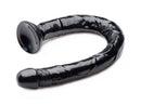 Hosed Realistic 19 Inch Anal Dildo Black with detailed texture and ergonomic design for enhanced pleasure.