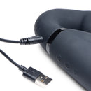 Ergo-Fit Twist Inflatable Vibrating Strapless Strap-On Black charging port with USB connection.