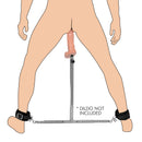 Master Series Squat Anal Impaler with Spreader Bar and Cuffs with detachable impaler bar and padded ankle cuffs.