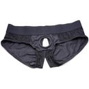 Lace Envy Black Crotchless Panty Harness 3XL featuring a comfortable elastic waistband and lace details.