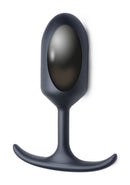 Heavy Hitters Premium Silicone Weighted Anal Plug Large with tapered bulb and flexible base for comfort.