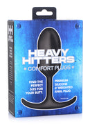 Heavy Hitters Premium Silicone Weighted Anal Plug Large packaging with information and product details.
