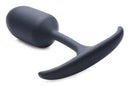 Heavy Hitters Premium Silicone Weighted Anal Plug Medium showing a sleek, tapered design for comfortable use.