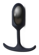 Heavy Hitters Premium Silicone Weighted Anal Plug Small for comfort and satisfaction, featuring a tapered bulb and metal weight.