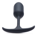 Heavy Hitters Premium Silicone Weighted Anal Plug Small showcasing its rounded bulb and flexible base for comfort.