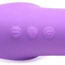 Strap U 10X G-Pulse Vibrating Strapless Strap-On Purple control buttons close-up