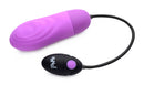 Bang 7X Pulsing Silicone Bullet Vibrator Purple with remote control, designed for rhythmic pulsing sensations.