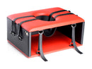 Master Series Red Queening Chair for Facesitting featuring comfortable design and adjustable head hammock.