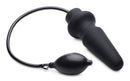 Master Series Ass-Pand Large Inflatable Silicone Anal Plug with hand bulb for controlled expansion.