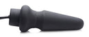 Master Series Ass-Pand Large Inflatable Silicone Anal Plug side view showcasing its tapered design and inflatable feature.