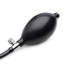 Master Series Ass-Pand Large Inflatable Silicone Anal Plug hand bulb for controlled expansion.