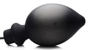Master Series Ass-Pand Large Inflatable Silicone Anal Plug hand bulb for controlled expansion and comfort.