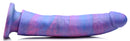 Strap U Magic Stick Glitter Silicone Dildo 9.5 Inch featuring pink and purple glittery silicone design.