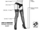 NextGen Fantasy Love Doll Waist Down Flesh showcases detailed measurements of legs and derriere for ideal sizing.