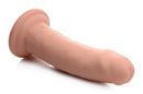 Swell 7 Inch Inflatable Vibrating Remote Control Dildo on a white background, showcasing its realistic design.