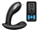 E-Stim Pro Vibrating Prostate Massager with Remote Control featuring vibration and electro stimulation.
