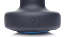 E-Stim Pro Silicone Vibrating Anal Plug with Remote Control power button close-up