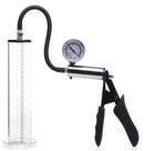 Size Matters Penis Pump Kit with 2 Inch Cylinder featuring an ergonomic hand pump and clear measurement cylinder.