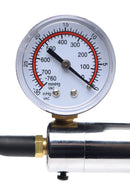 Size Matters Penis Pump Kit with 2 Inch Cylinder pressure gauge display showing measurement readings