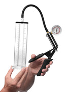 Size Matters Penis Pump Kit with 2.25 Inch Cylinder featuring a clear measurement cylinder and ergonomic pump.
