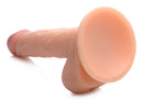 SexFlesh 7.5 Inch Realistic Flesh Dildo with Balls showcasing its lifelike design and detailed texture.