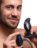 8X Volt Drop Vibrating E-Stim Silicone Prostate Massager with remote control for electro stimulation therapy.