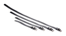 Strict Leather 4 Pack Locking Bondage Straps Black in graduated lengths for secure restraint.