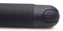 Close-up of the control button on the 10X Silicone G-Spot Vibrator Black, designed for G-spot stimulation.