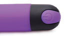10X Silicone G-Spot Vibrator Purple close-up showing the control button and silicone texture.