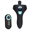 Power Taint 7X Silicone Cock and Ball Ring with Remote by Trinity Men featuring a sleek design and wireless control.