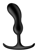 Heavy Hitters Silicone Weighted Prostate Plug Medium Black designed for effective prostate stimulation.