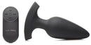 Booty Sparks 28X Laser Heart Silicone Anal Plug Large with remote control for adjustable vibration settings.
