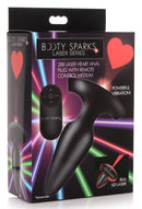 Booty Sparks 28X Laser Heart Silicone Anal Plug Large with remote, showcasing powerful vibrations and laser heart design.