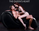 Kinky Couch Sex Chaise Lounge with Love Pillows Black used by a couple in an intimate pose.