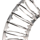 Detailed view of the Master Series Stainless Steel Spiked Chastity Cage showcasing its secure spikes and design.