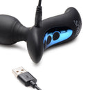 Zeus Shock-Beads 80X Vibrating E-stim Silicone Anal Beads with USB connection and control buttons.