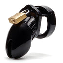 CB6000S Black Chastity Cock Cage Kit with secure lock for long-term wear and comfort.
