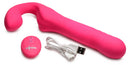 Strap U 30X Thrusting Vibrating Strapless Strap-On Pink with wireless remote and charging cable.