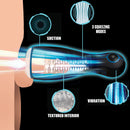 Lovebotz Milker Extreme 16X Sucking Vibrating Masturbator features suction, squeezing, and vibration options.