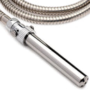 CleanStream Enema Nozzle with Quick Shut Off Valve close-up showing smooth stainless steel design and valve control.