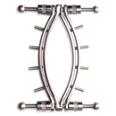 Master Series Spread Em Stainless Steel Poker Labia Clamp for advanced medical-themed play.