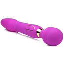 Ultra Thrust-Her Deluxe Thrusting and Vibrating Wand in vibrant pink with ergonomic design and dual functionality.