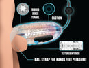 LoveBotz 19X Mini Handheld Milker Masturbator showcasing ribbed inner tunnel, suction, and textured interior.