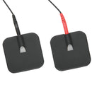 Zeus Electrosex Deluxe Power E-Stim Box Kit Black adhesive silicone pads for electrostimulation play.