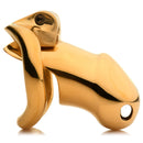 Master Series Midas 18K Gold-Plated Locking Chastity Cage - Image 4